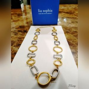 Lia Sophia Mixed Metals 15 inch necklace.